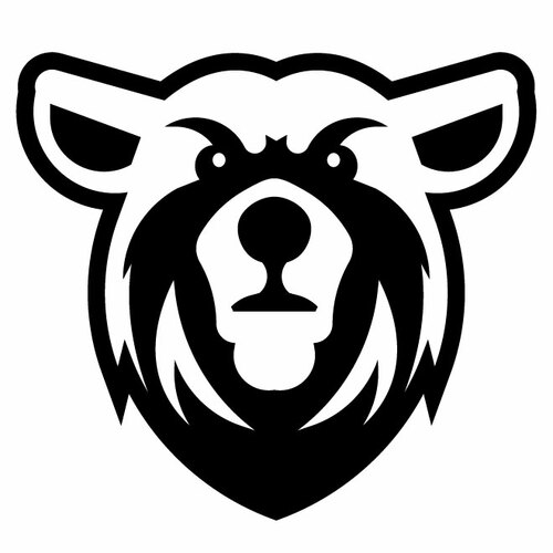 Art clip de pochoir de silhouette d’ours