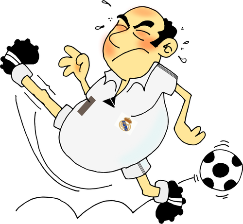 Комический футбол игрок векторное изображение