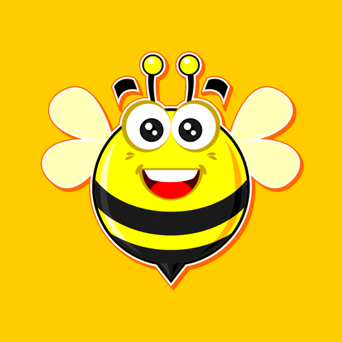 Lächelnden Biene