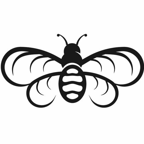 Bee stensil clip art