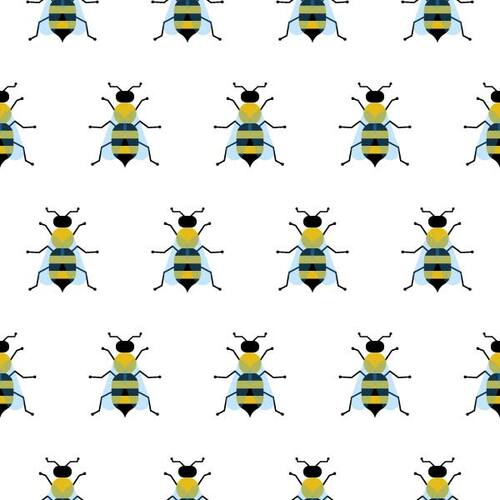 דפוס חלקה עם הדבורים