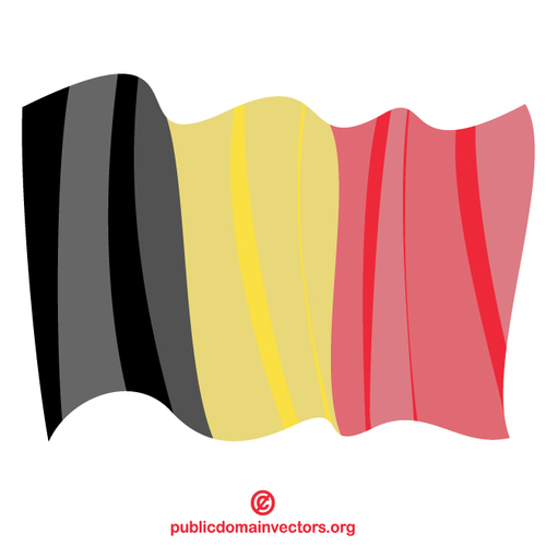 Królestwo Belgii macha flagą