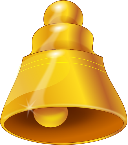 Grafika wektorowa symbol złoty dzwon