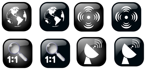 Geographical map icons