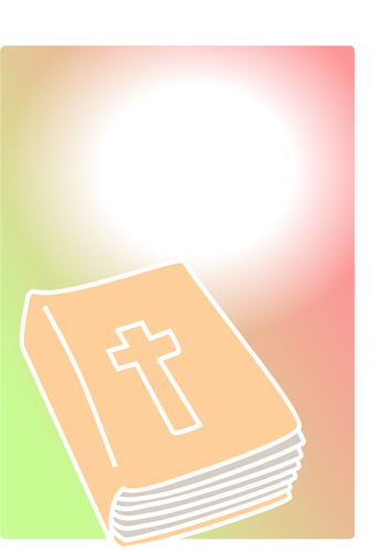 Библия, закрыт в красочный фон-векторные картинки
