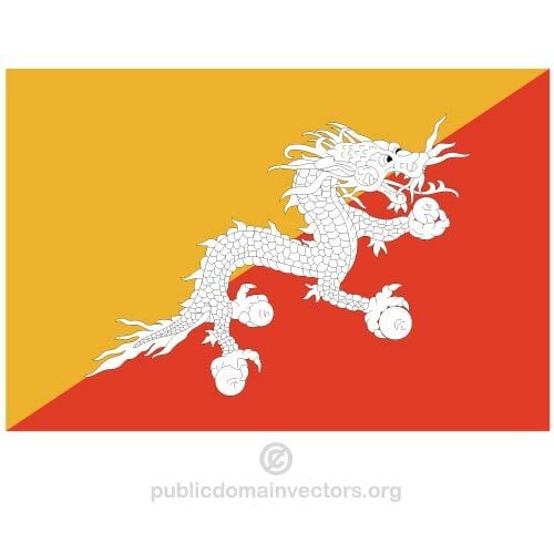Vector bandeira de Butão