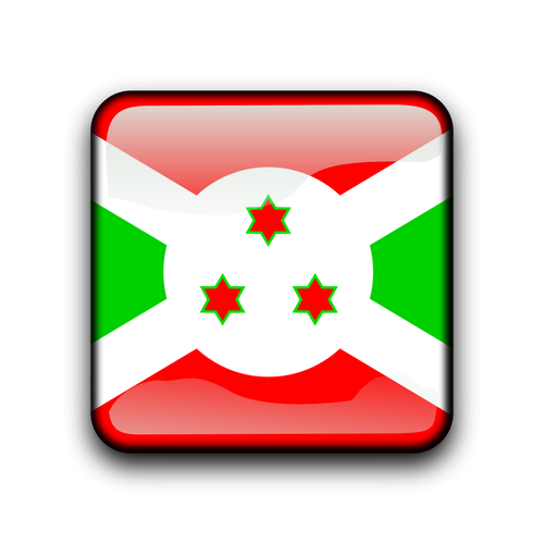 Burundis flagga knappen vektor
