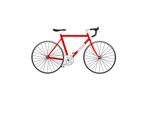红色自行车图像