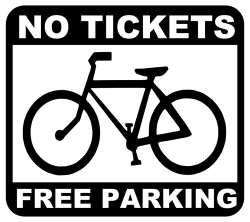 免费停车自行车标志矢量图