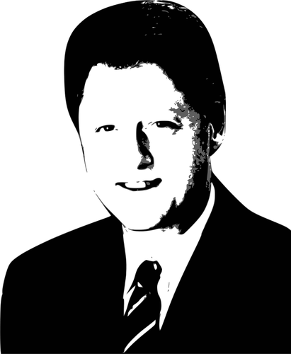 Bill Clinton grafiki wektorowej