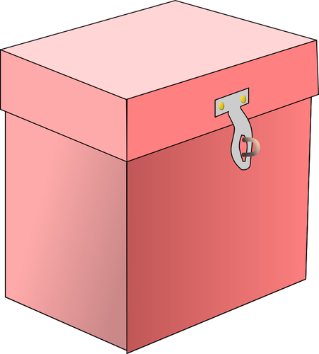 Imagine vectorială de o casetă roşie