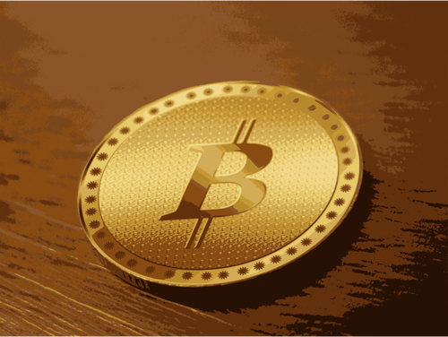 Bitcoin symbol vektorbild