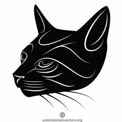 Cabeza de gato negro
