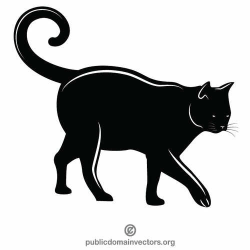 Zwarte kat clip art graphics