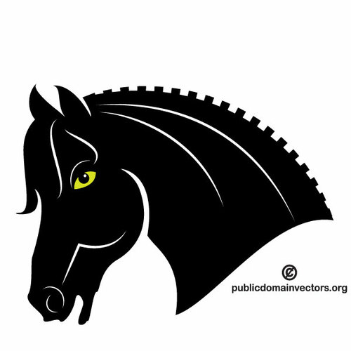 Grafica vettoriale cavallo nero