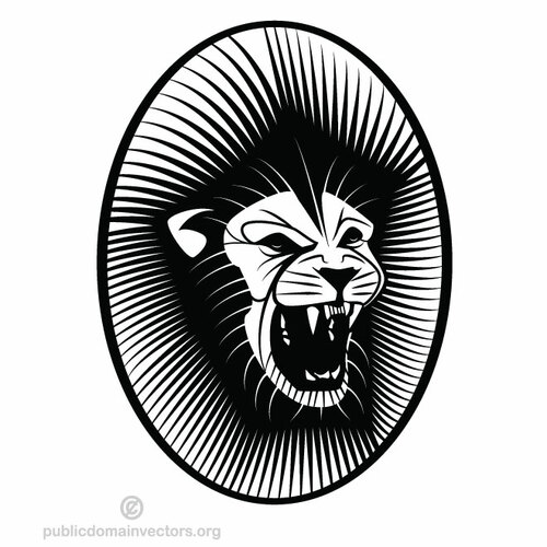 Logotipo preto do leão