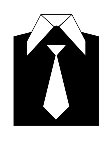 Setelan jas hitam vektor icon