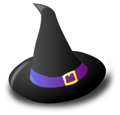 Gráficos de vetor de chapéu de bruxa preto