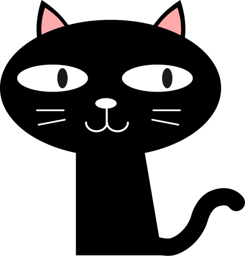 Черная кошка изображение