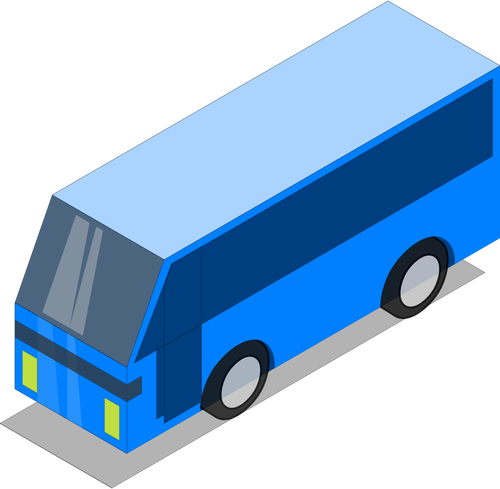 蓝色的城市公交车