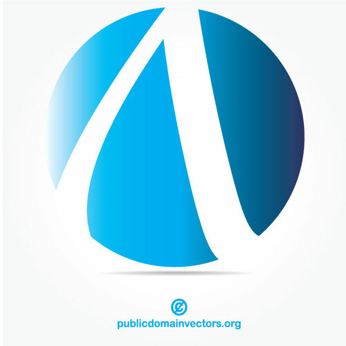 Conceptul logo-ului cercului albastru