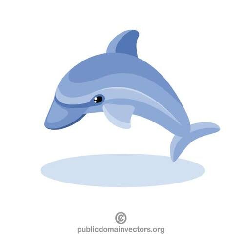 Niebieski Delfin clipart