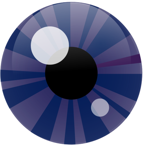 Ilustración de vector de iris de ojos azules