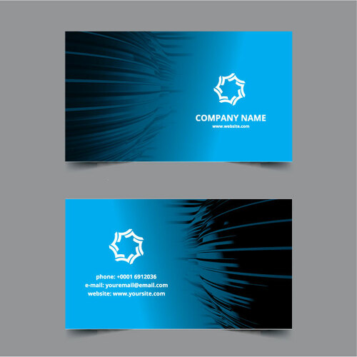 Business card theme blue color