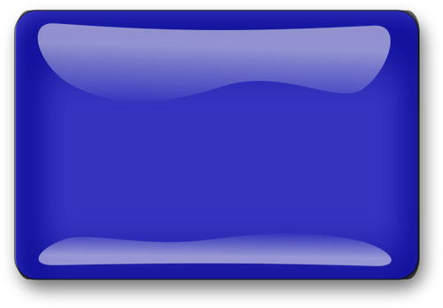 Синий глянец квадратную кнопку Векторная иллюстрация