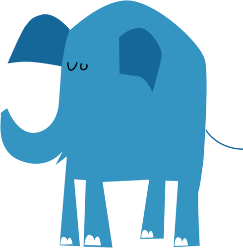 青い象のイメージ
