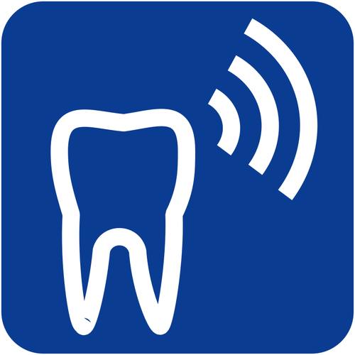 Icona blu del dente