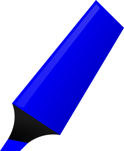 Sinisen korostuskynän Vektori ClipArt-kuva