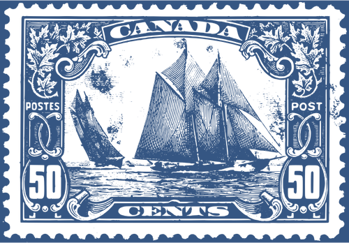 Bluenose Kanadische Briefmarke Vektorgrafik