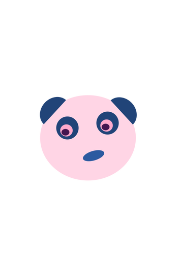 Pink panda bear face