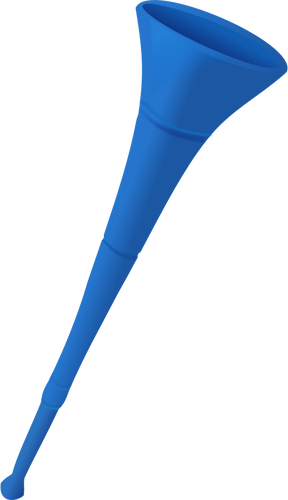Vector image of modern plastic vuvuzela
