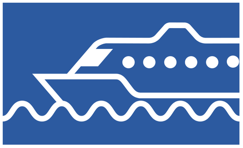 Vector de pictograma de barco