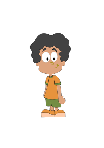 Vector drawing of a boy