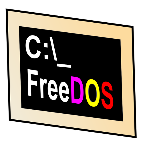 Libre DOS icono vector de la imagen