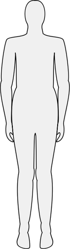 Mannlige kroppen silhuett vektorgrafikk