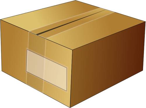 Vector afbeelding van gesloten kartonnen doos