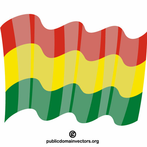 Ondeando bandera de Bolivia