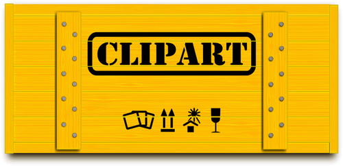 Puulaatikko ClipArt-vektorikuvaa