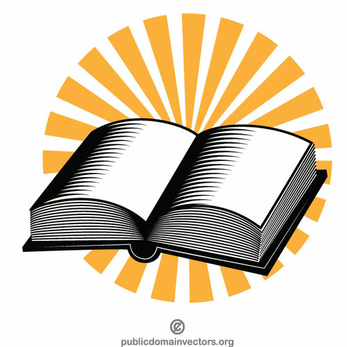 Logotipo de clip art de libro abierto