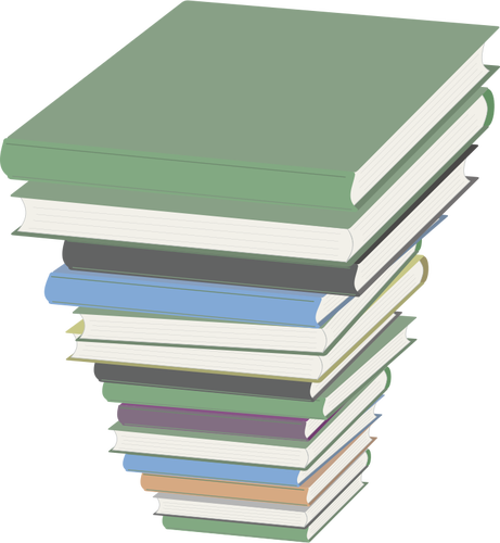 Pile of books vector image
