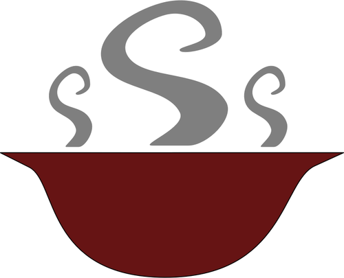Semangkuk sup panas vektor ilustrasi