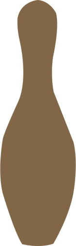 Bruin bowling pin vector afbeelding