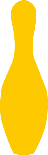 Illustration vectorielle de bowling jaune broche
