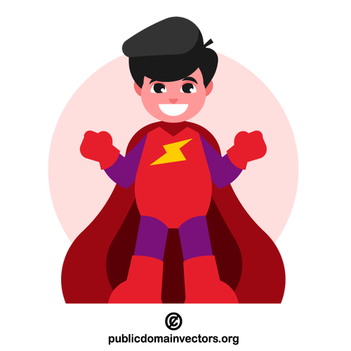 Мальчик в костюме супергероя