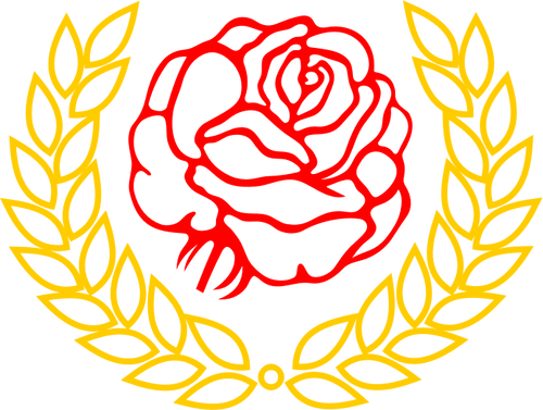 Vektorgrafik av rosor och laurel