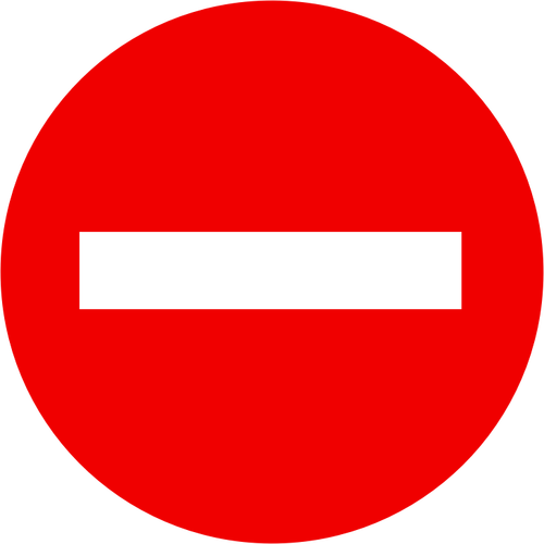 進入禁止の道路標識